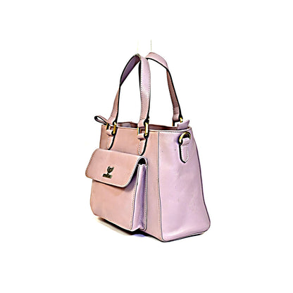 Syraah Elegance Multi-Compartment Handbag - Pink Premium Leather Bag