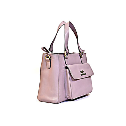 Syraah Elegance Multi-Compartment Handbag - Pink Premium Leather Bag