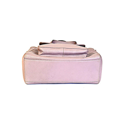 Syraah Elegance Multi-Compartment Handbag - Pink Premium Leather Bag