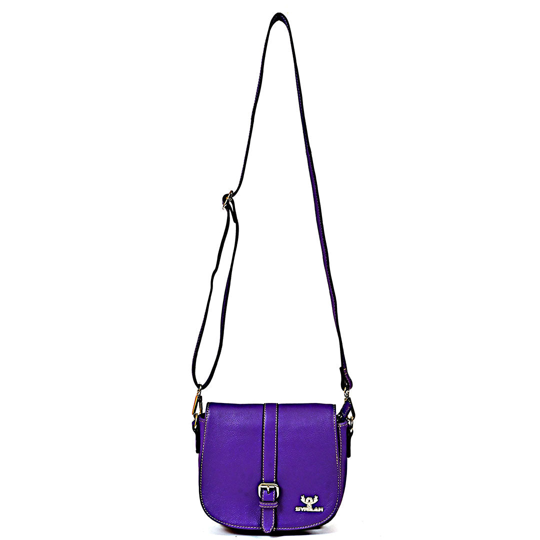 Syraah Elegance Plus - Premium Royel Purple Leather Tote Bag for Women