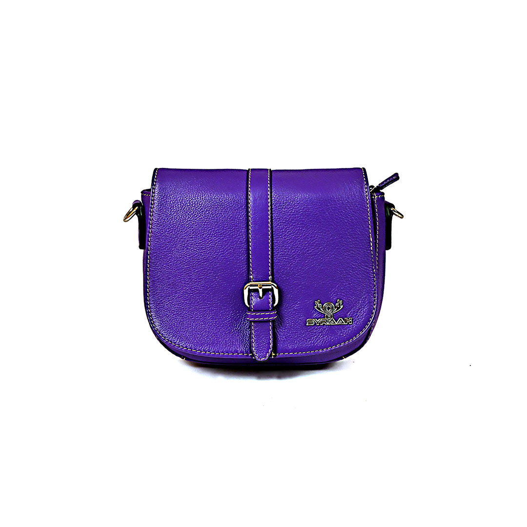 Syraah Elegance Plus - Premium Royel Purple Leather Tote Bag for Women