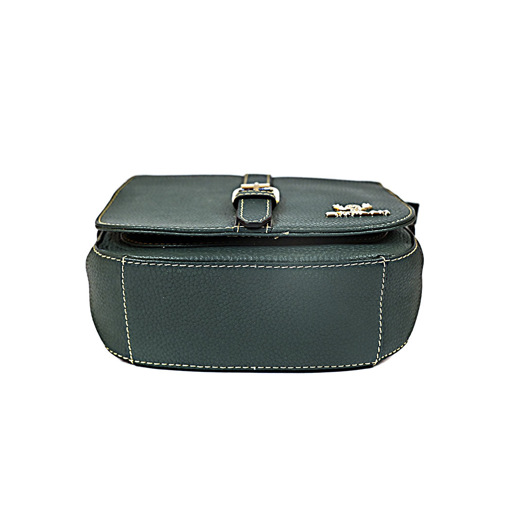 Syraah Compact Crossbody Tote Bag - Dark Seafoam Premium Leather