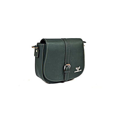 Syraah Compact Crossbody Tote Bag - Dark Seafoam Premium Leather