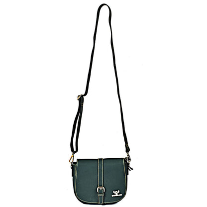 Syraah Compact Crossbody Tote Bag - Dark Seafoam Premium Leather