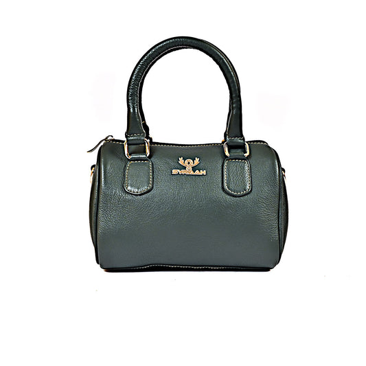 Syraah Luxe Barrel Bag - Green Premium Leather Handbag