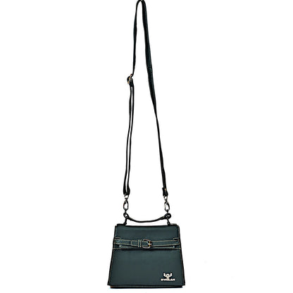 Syraah Compact Leather Handbag - Green Premium Stylish Crossbody