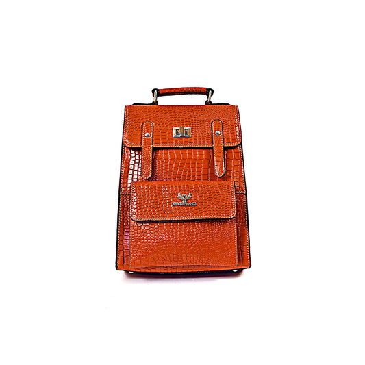 Syraah Orange Leather Backpack Collection - Premium Stylish Design