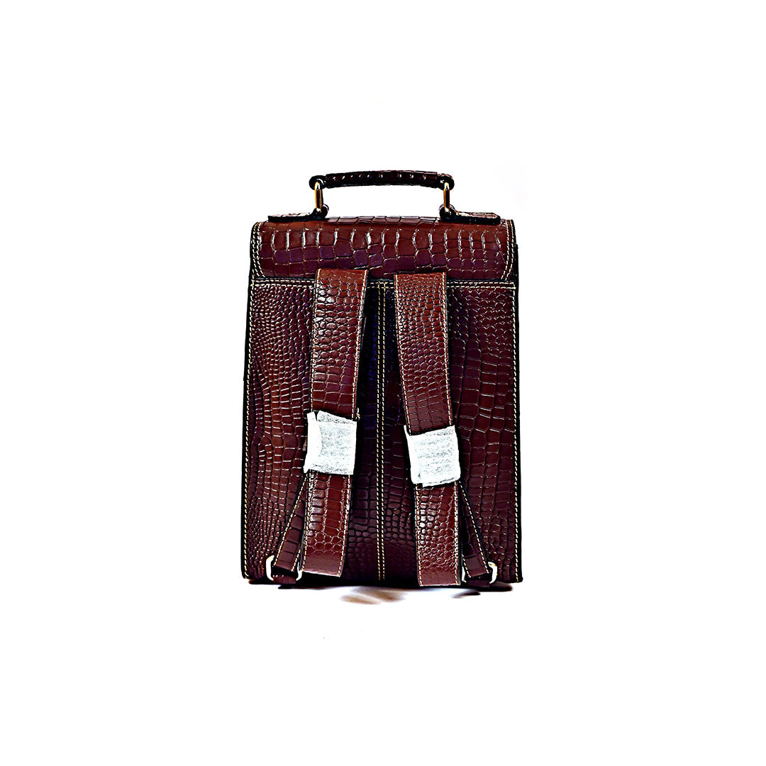 Syraah Maroon Leather Backpack Collection - Premium Stylish Design