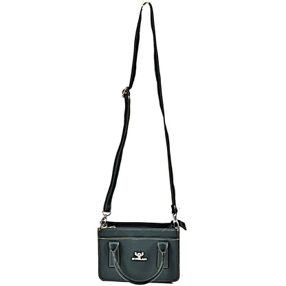 Syraah Elegant Compact Dark Dlue Green Mini Handbag - Premium Leather Handbag