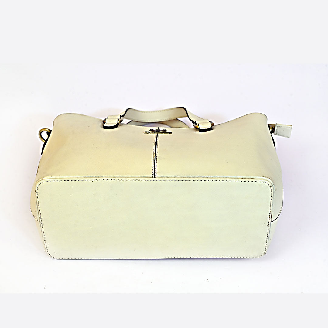 Syraah Elegant Duo - Off-White Premium Leather Handbag