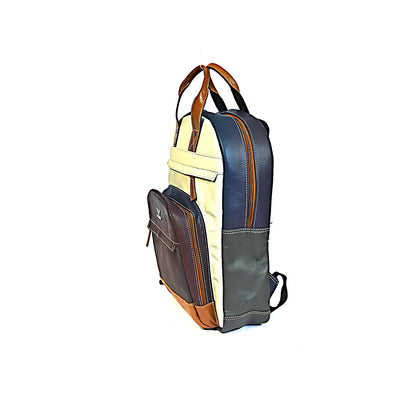 Syraah Multi-Color Premium Leather Backpack - Functional Travel & Daily Companion