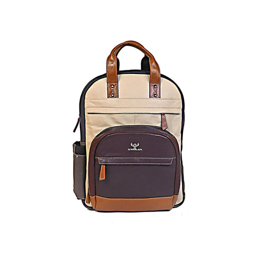 Syraah Multi-Color Premium Leather Backpack - Functional Travel & Daily Companion